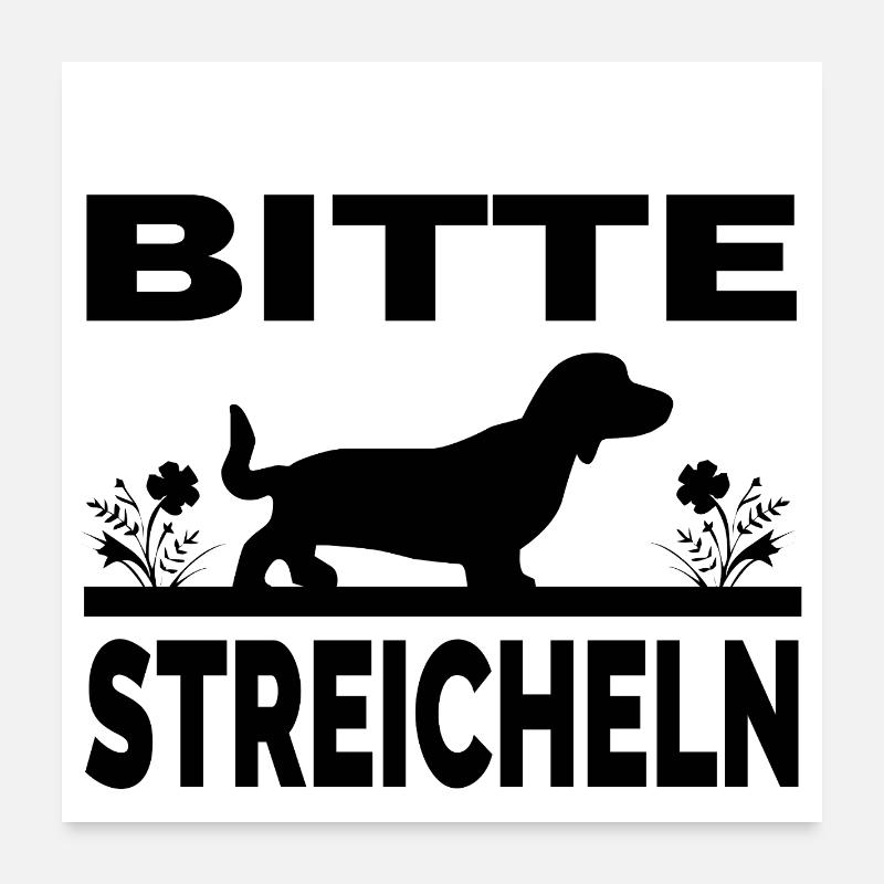 Teckel Poster 60 x 60 cm