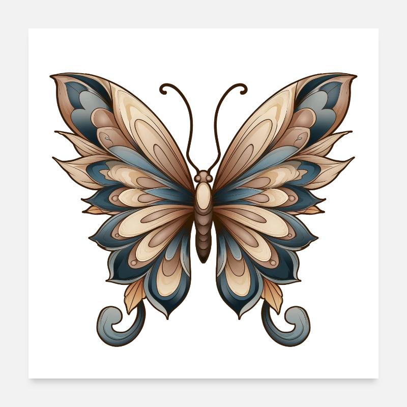 Papillon Poster 60 x 60 cm