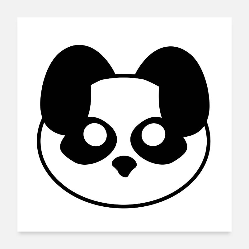 Plush : Pandy (Tête) Poster 60 x 60 cm