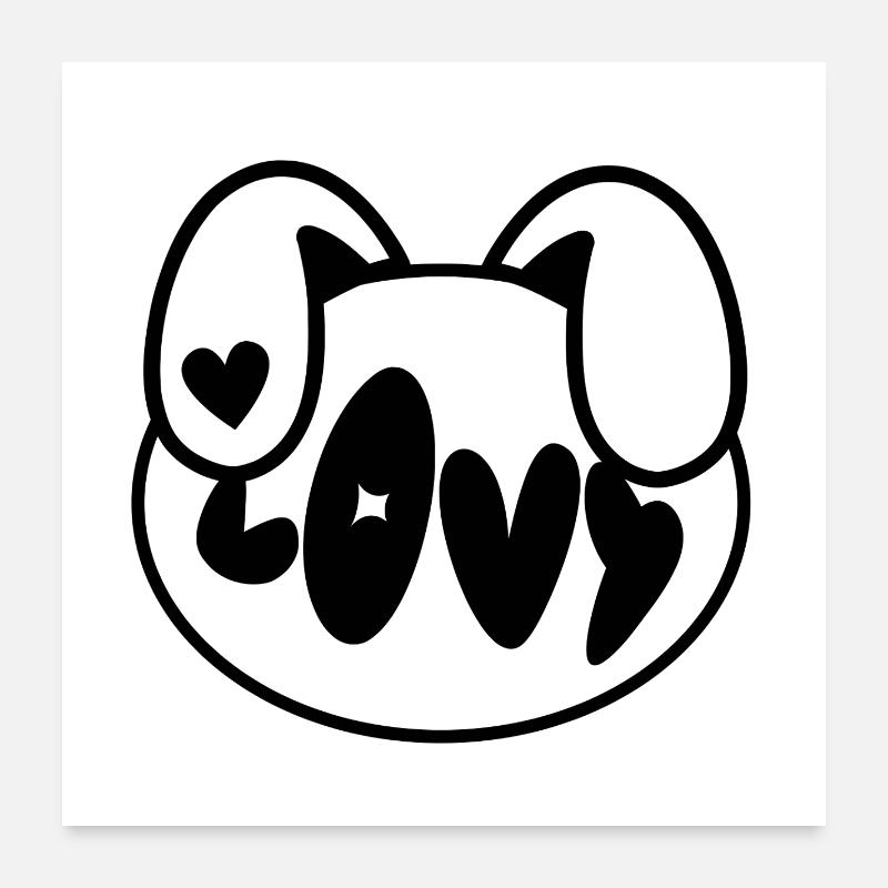 Plush: Lovy (Kopf) Poster 60x60 cm