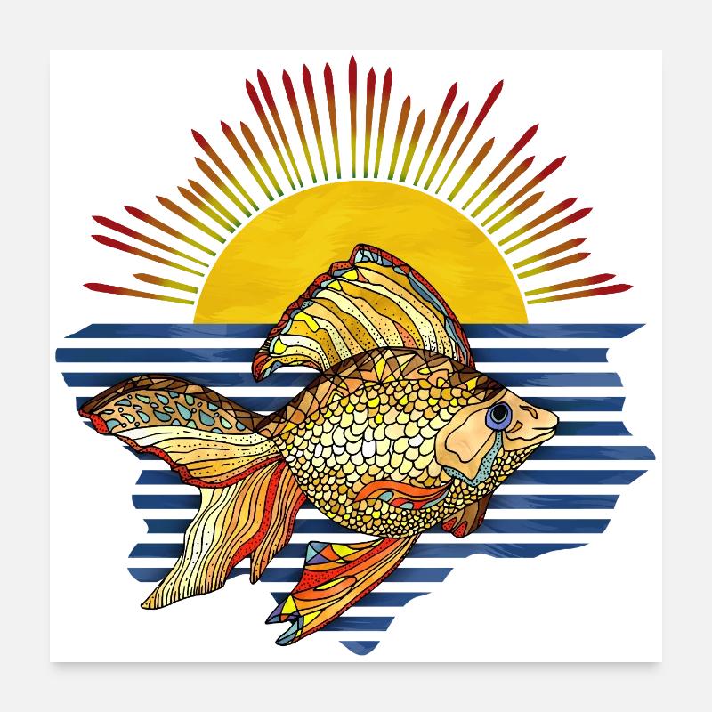 poisson Poster 60 x 60 cm