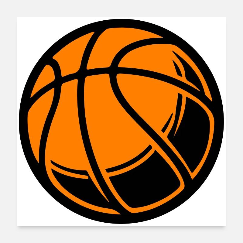 Ballon de basket-ball Poster 60 x 60 cm