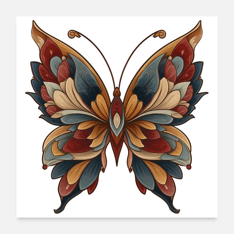 Schmetterlinge Poster 60x60 cm