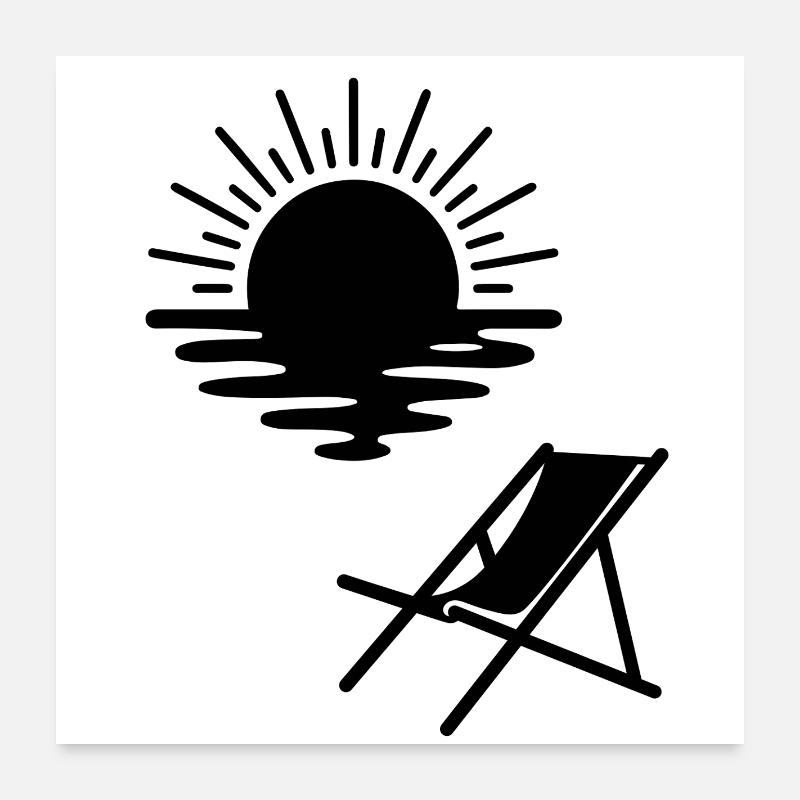 Sunset Transat Poster 60x60 cm