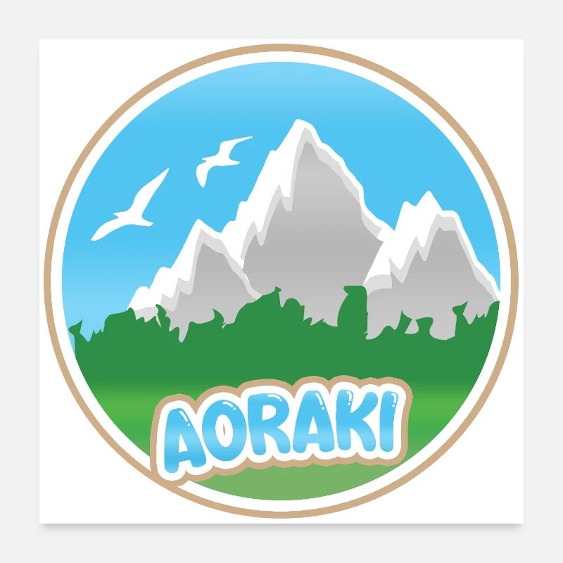 Mont Aoraki Poster 60 x 60 cm