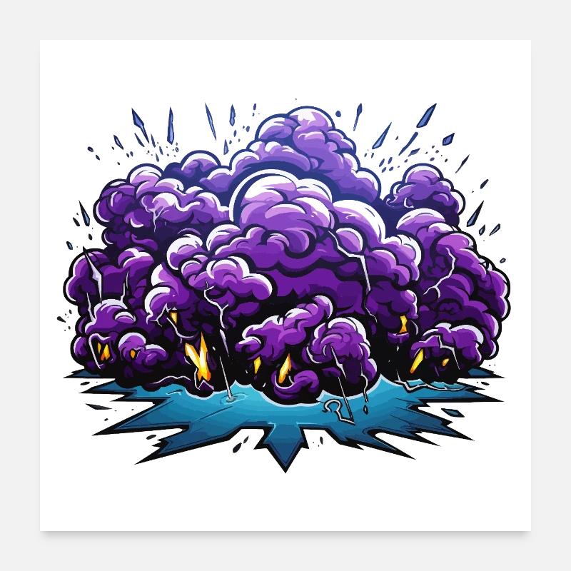 Bang du Nuage Pourpre Poster 60 x 60 cm