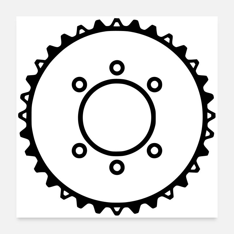 Chainring Sprocket Drive Poster 24" x 24" (60x60 cm)