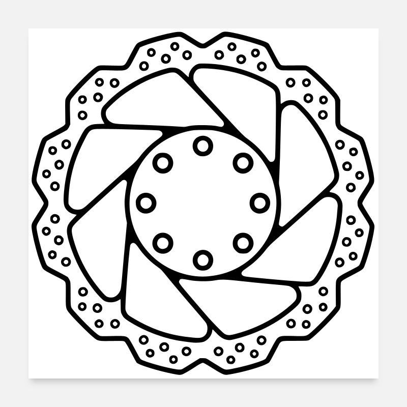 Brake Disc Bicycle MTB Part Poster 24" x 24" (60x60 cm)