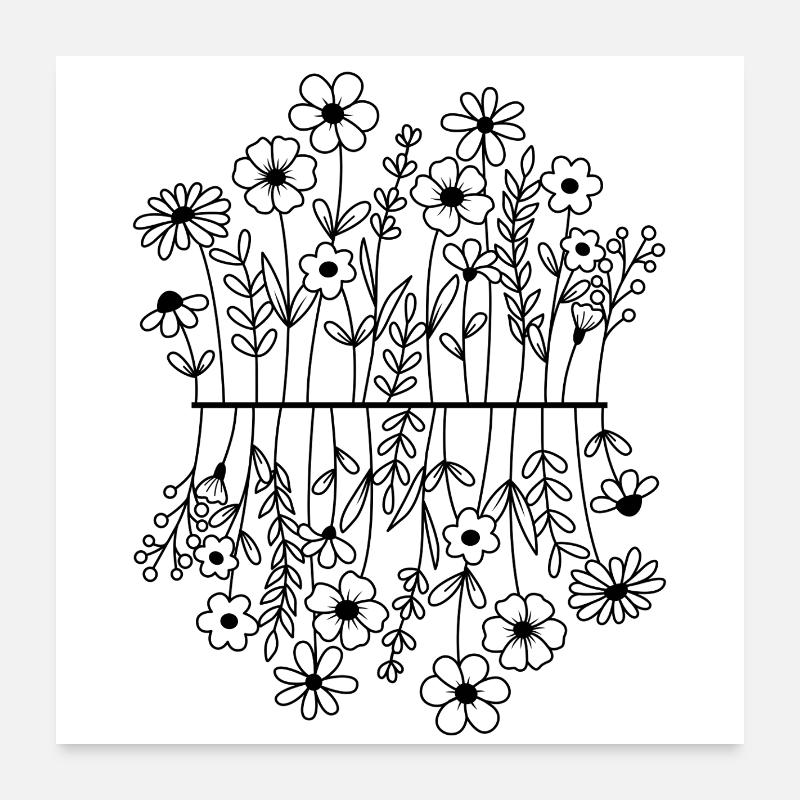 Floral Poster 60 x 60 cm