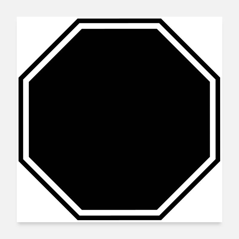 Stopp Form – Achtung Rahmen zum Gestalten! Poster 60x60 cm
