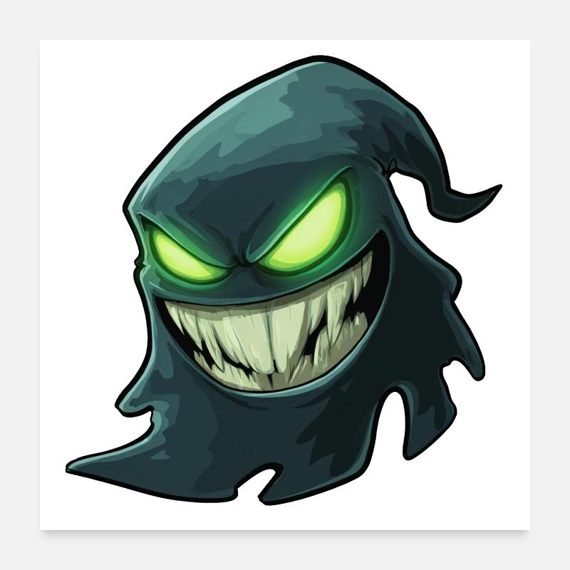 Ghost, Halloween Ghost, Scary Ghost Poster 24" x 24" (60x60 cm)