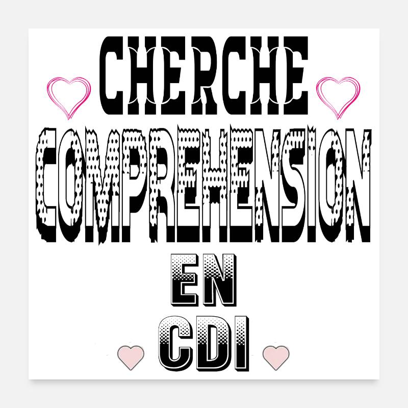 Cherche Compréhension en CDI Poster 60 x 60 cm