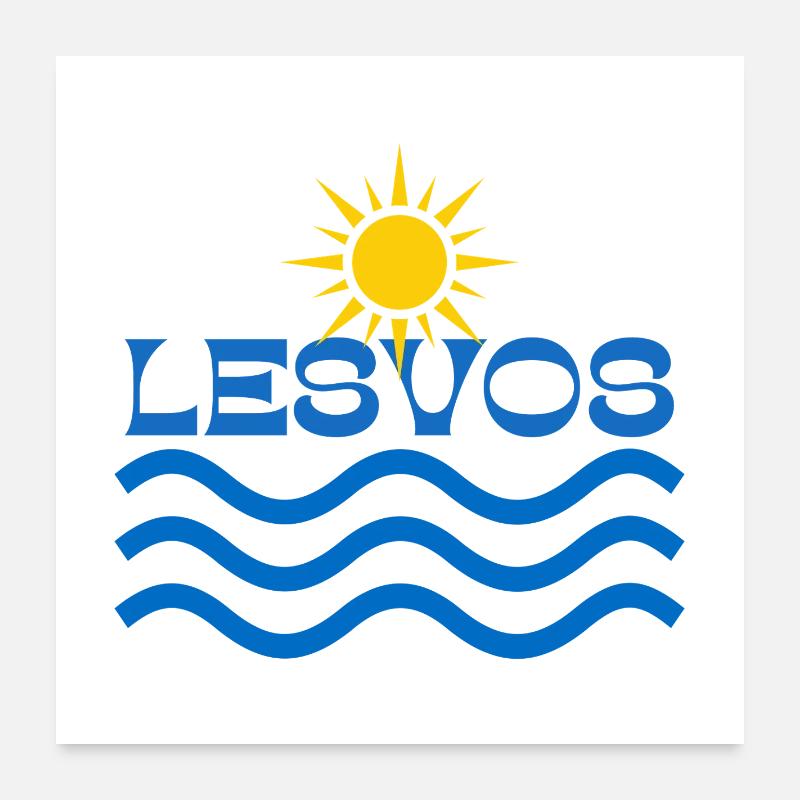 Lesvos Sun Waves Poster 24" x 24" (60x60 cm)