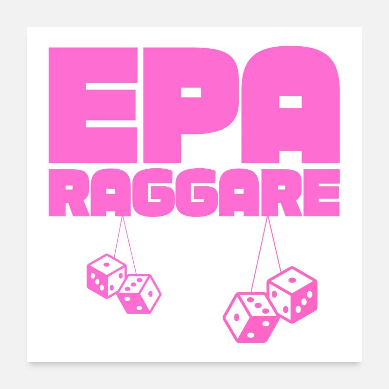EPA Ragger – Pink Hanging Dice Poster 24" x 24" (60x60 cm)
