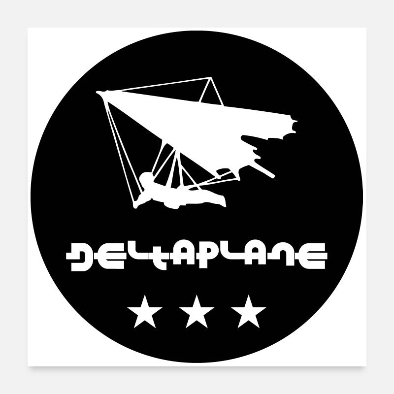 Badge Deltaplane Aventure Vol Libre Poster 60 x 60 cm