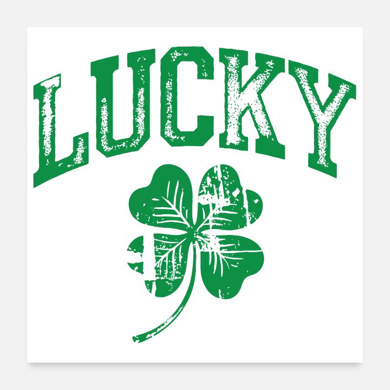 Lucky Clover Arch Tee Art Poster 60x60 cm
