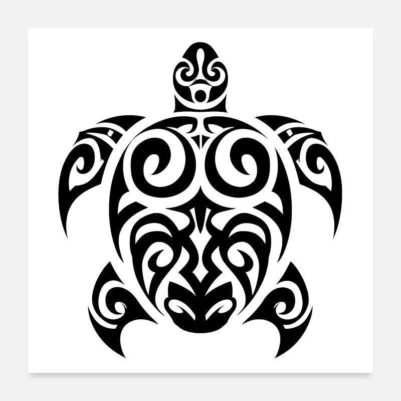 sea turtle Poster 24" x 24" (60x60 cm)