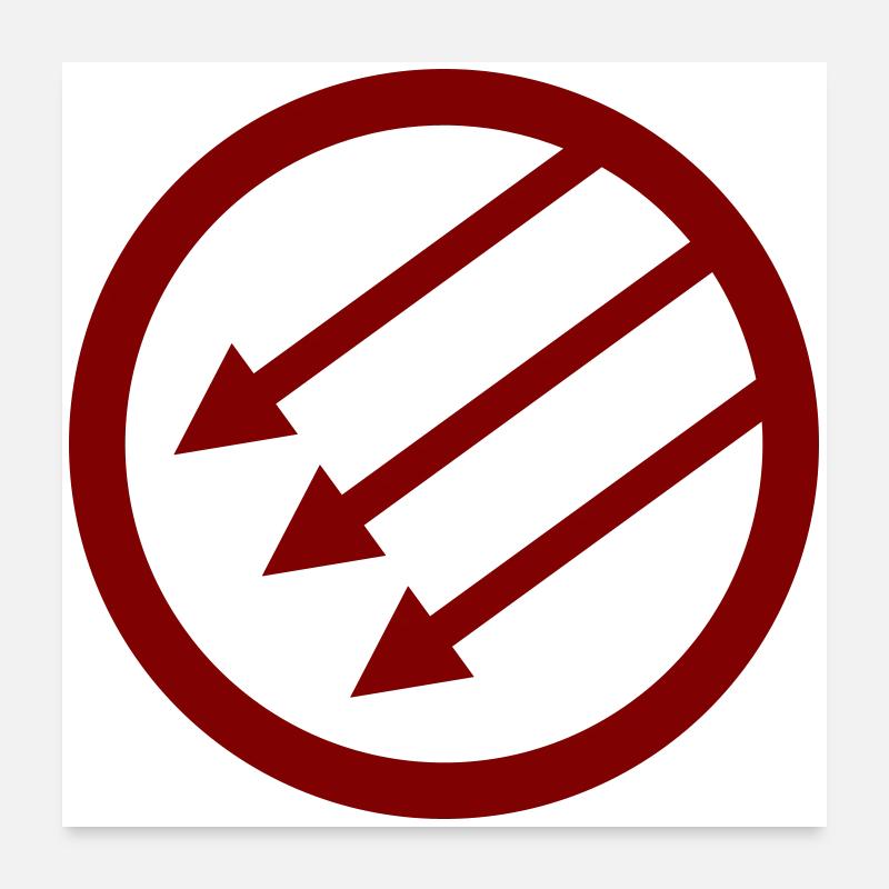 Iron Front / Eiserne Front / Järnfronten Poster 60x60 cm