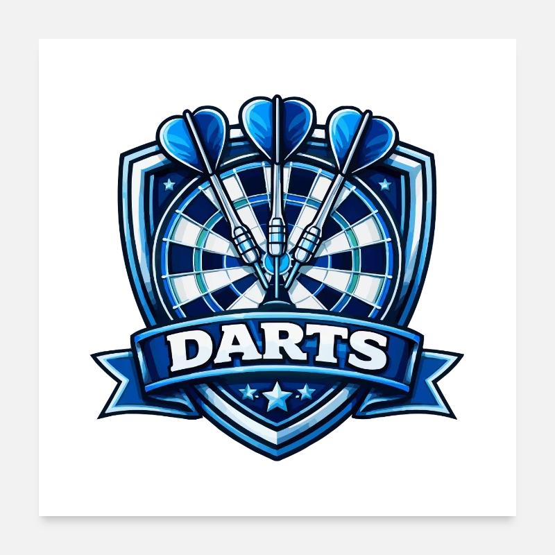 Blue Darts Shield Logo Poster 24" x 24" (60x60 cm)