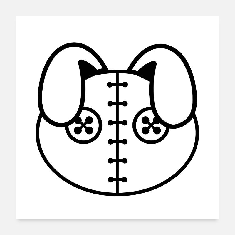 Plush: Kuzy (Head) Poster 24" x 24" (60x60 cm)