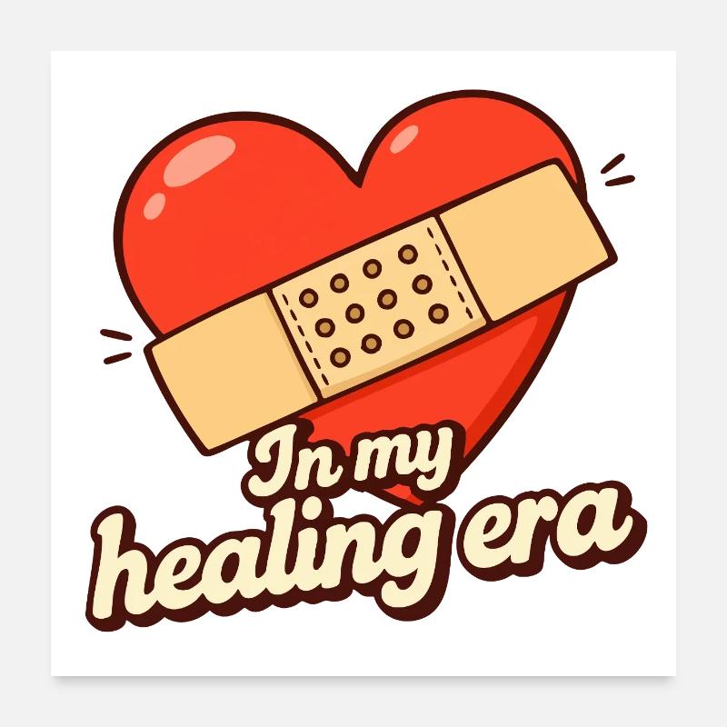 Dans mon ère de guérison – Dire un cœur positif Poster 60 x 60 cm