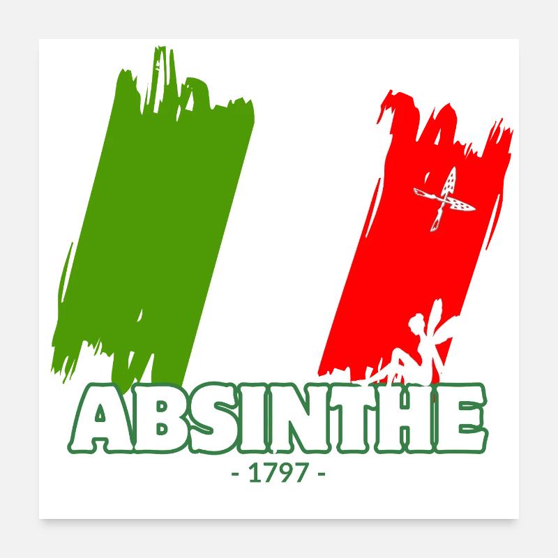 Absinthe 1797 Neuchâtel NE Poster 60 x 60 cm