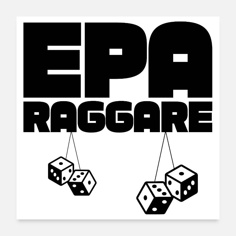 EPA Ragger – Black Dice Poster 24" x 24" (60x60 cm)