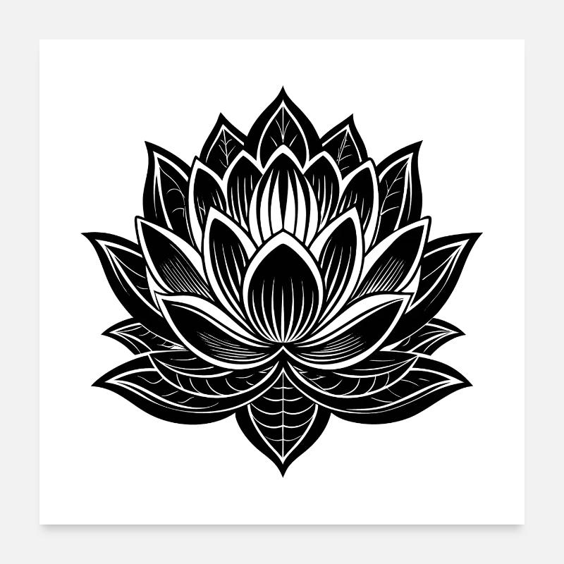 Lotus flower Poster 24" x 24" (60x60 cm)