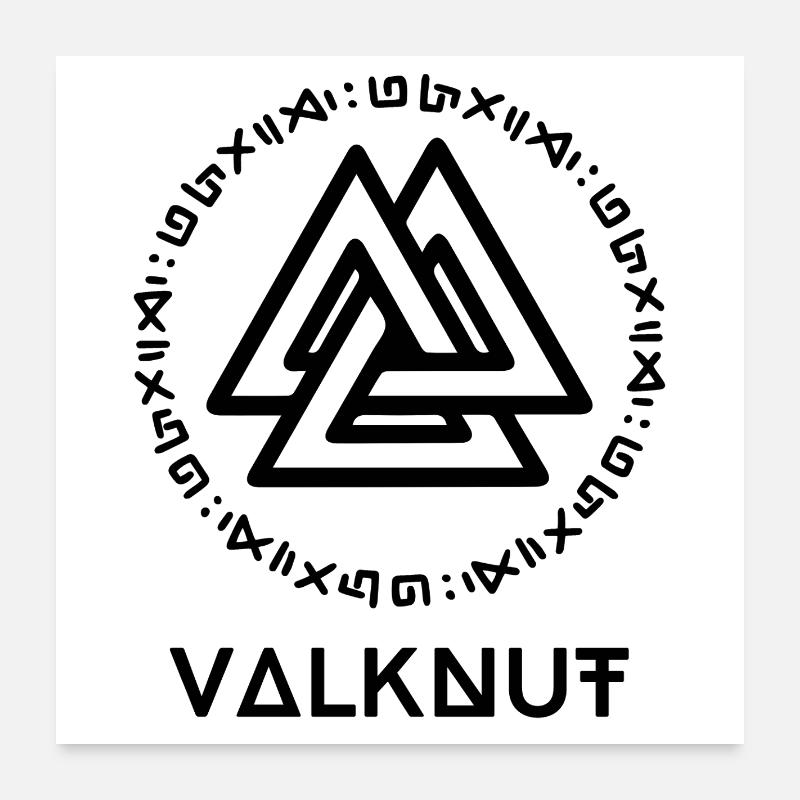 VALKNUT Poster 60 x 60 cm