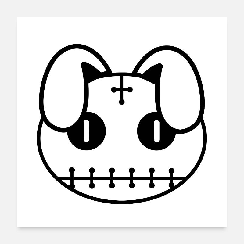 Plush : Muty (Tête) Poster 60 x 60 cm