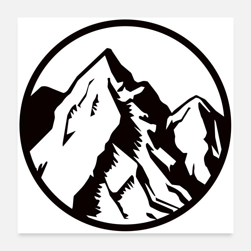 Mountains Poster 24" x 24" (60x60 cm)
