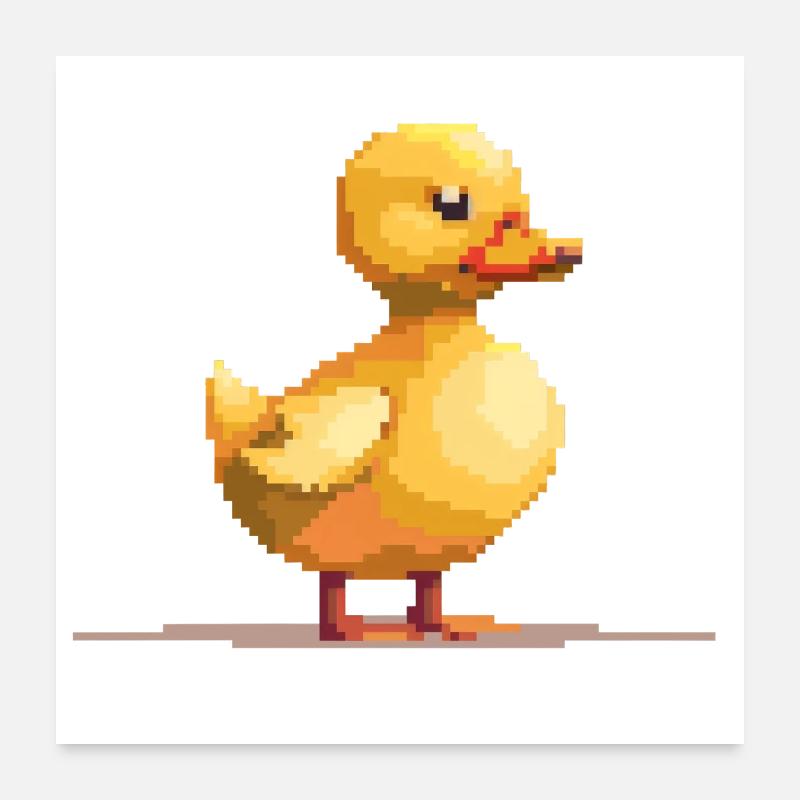 Pixel Duck Poster 60 x 60 cm