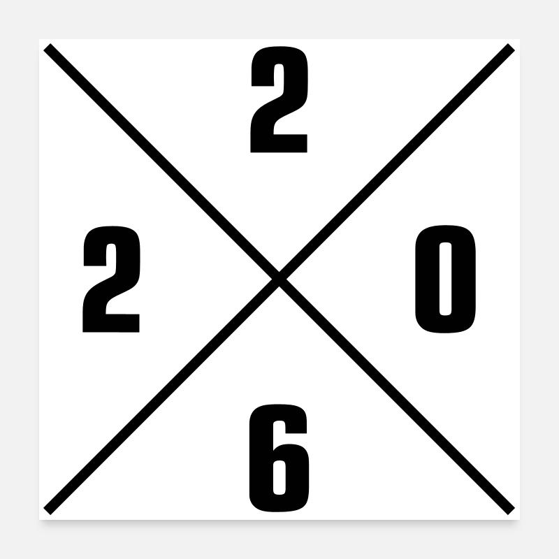 Année 2026 Poster 60 x 60 cm