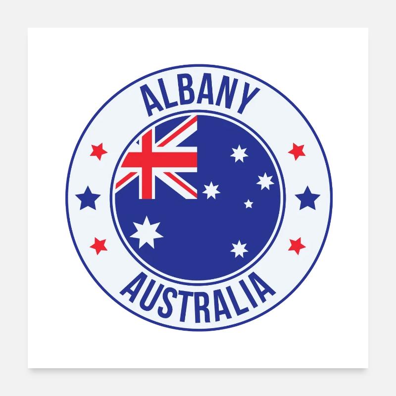 Albany Australien Emblem Poster 60x60 cm