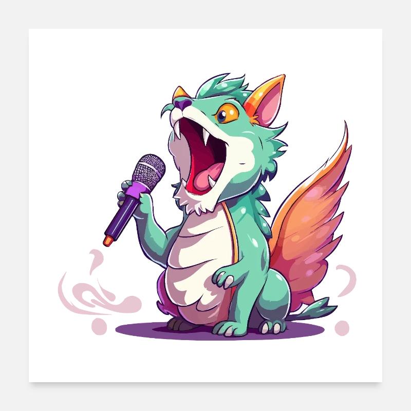 Singing Dragon Star Poster 24" x 24" (60x60 cm)