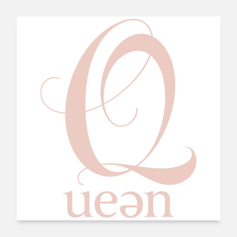 Police monogramme Q Queen Poster 60 x 60 cm