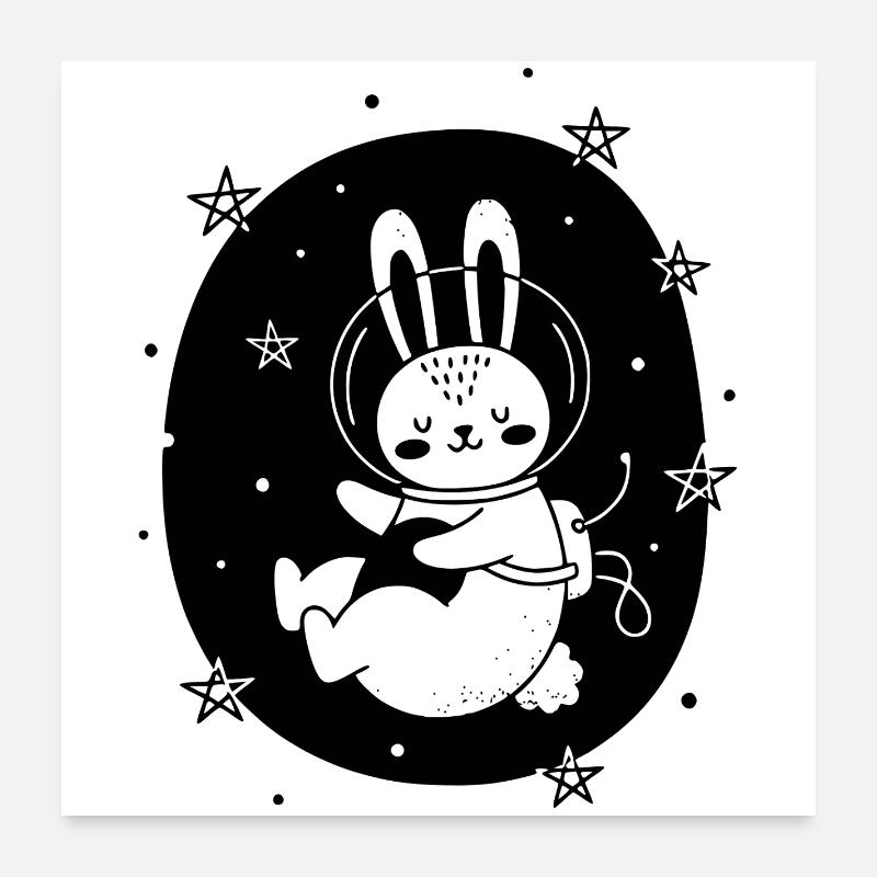 Sauter vers la Lune Poster 60 x 60 cm