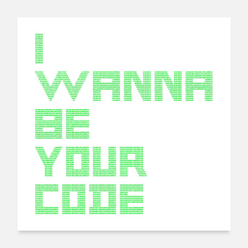 I WANT TO BE YOUR CODE - Binary Geek Humor Poster 24" x 24" (60x60 cm)