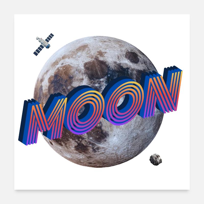Moon - Outer Space Series Poster 24" x 24" (60x60 cm)