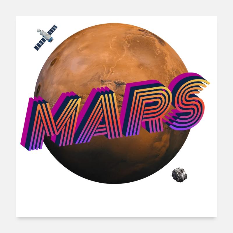 Mars - Outer Space Series Poster 24" x 24" (60x60 cm)