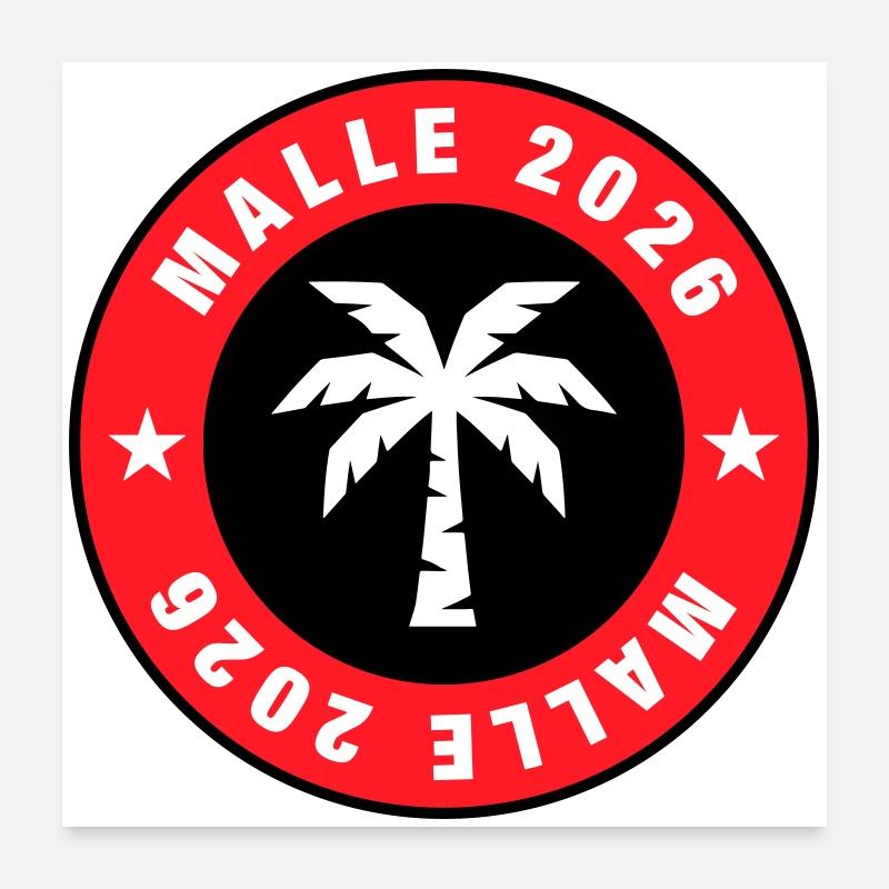 Malle 2026 Palm Tree Circle Poster 24" x 24" (60x60 cm)