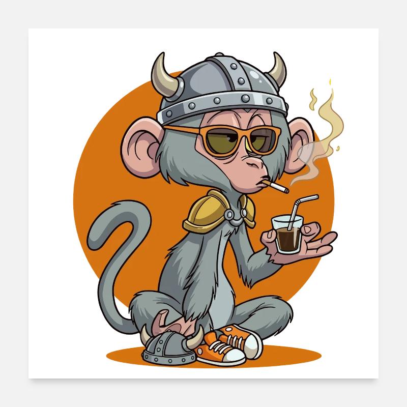 Monkey_2 Poster 60 x 60 cm