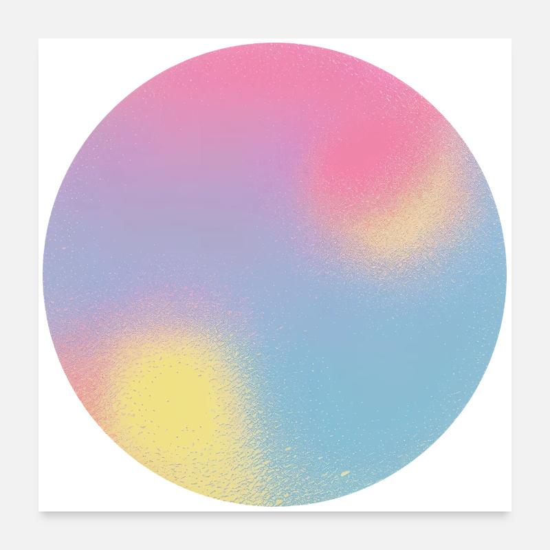 Test d’aura Sphère dégradée pastel Poster 60 x 60 cm