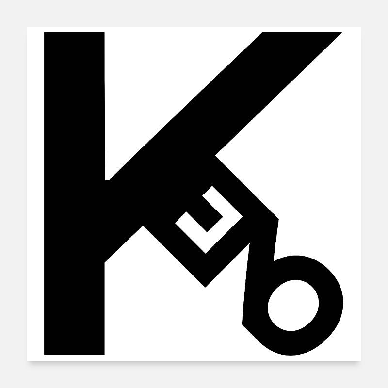 Keno schwarz Poster 60x60 cm
