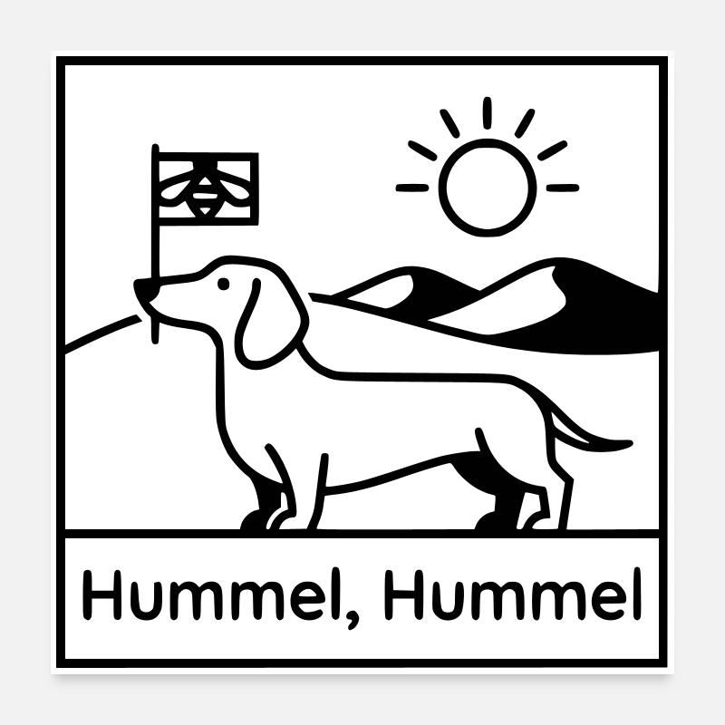 dackel hummel hummel Poster 60x60 cm