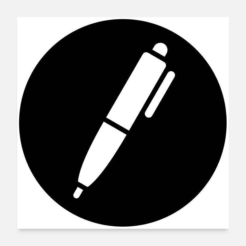 Stift, Kugelschreiber Poster 60x60 cm