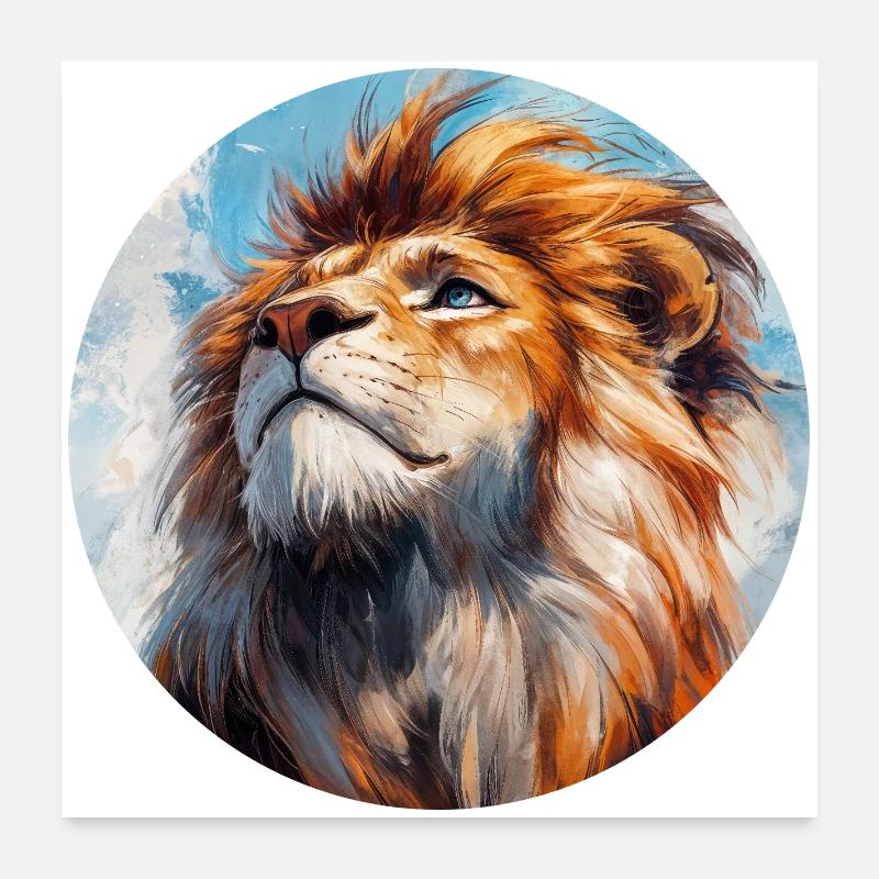 Design de Lion Poster 60x60 cm