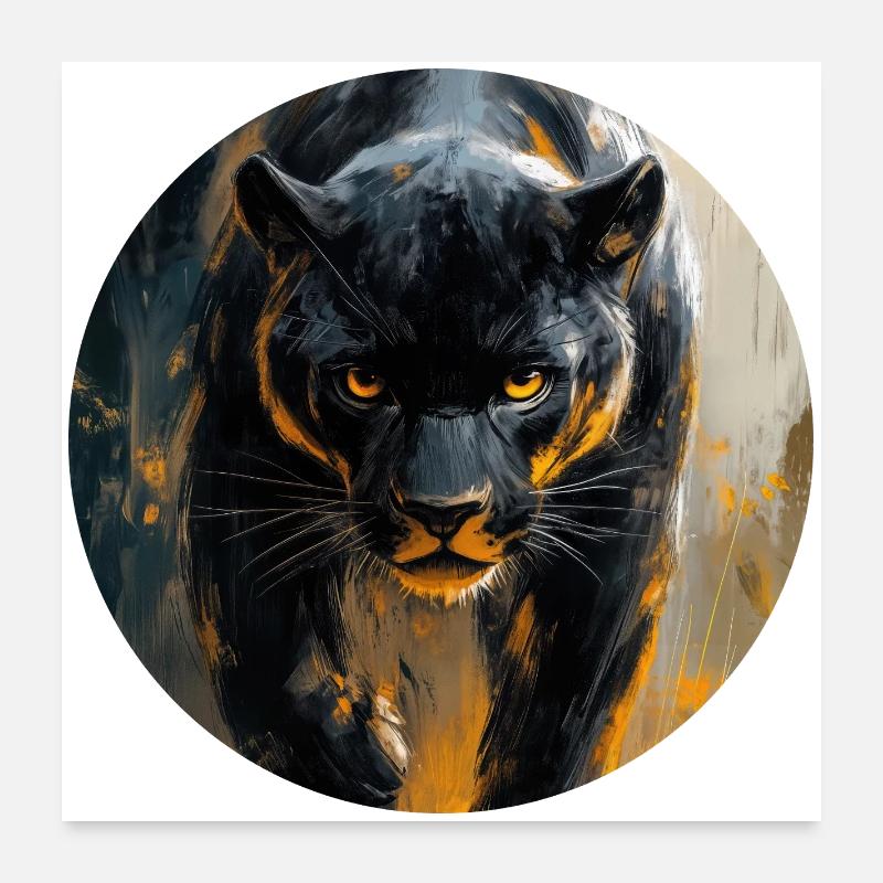 Design de Panthère noire Poster 60 x 60 cm