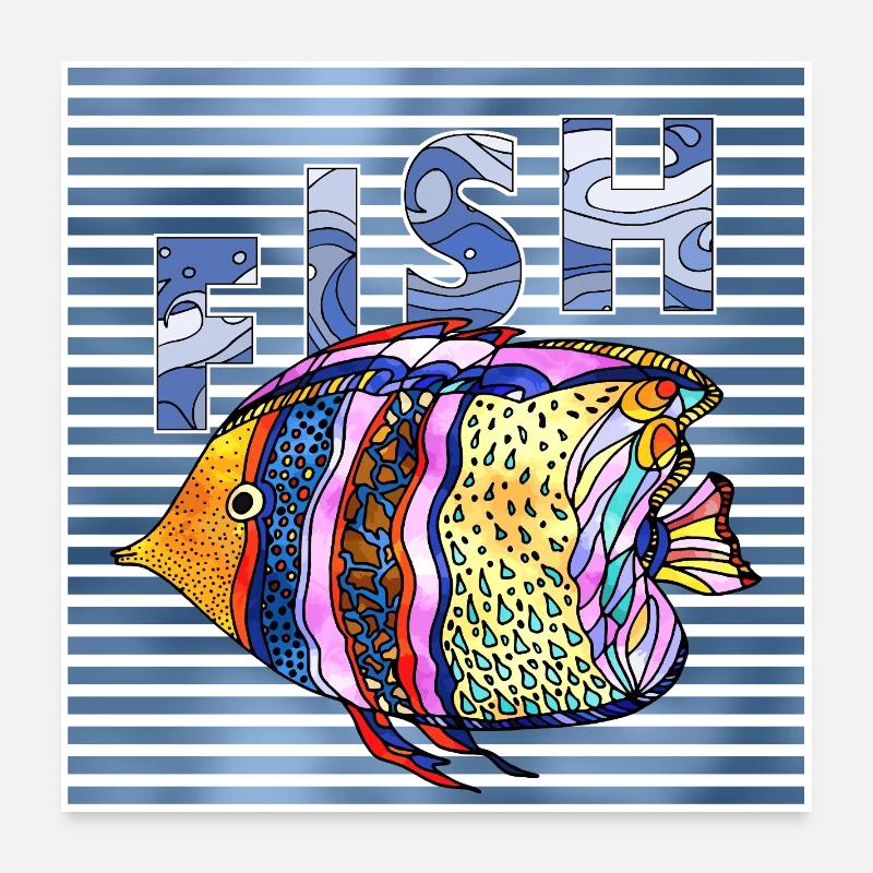 poisson Poster 60 x 60 cm