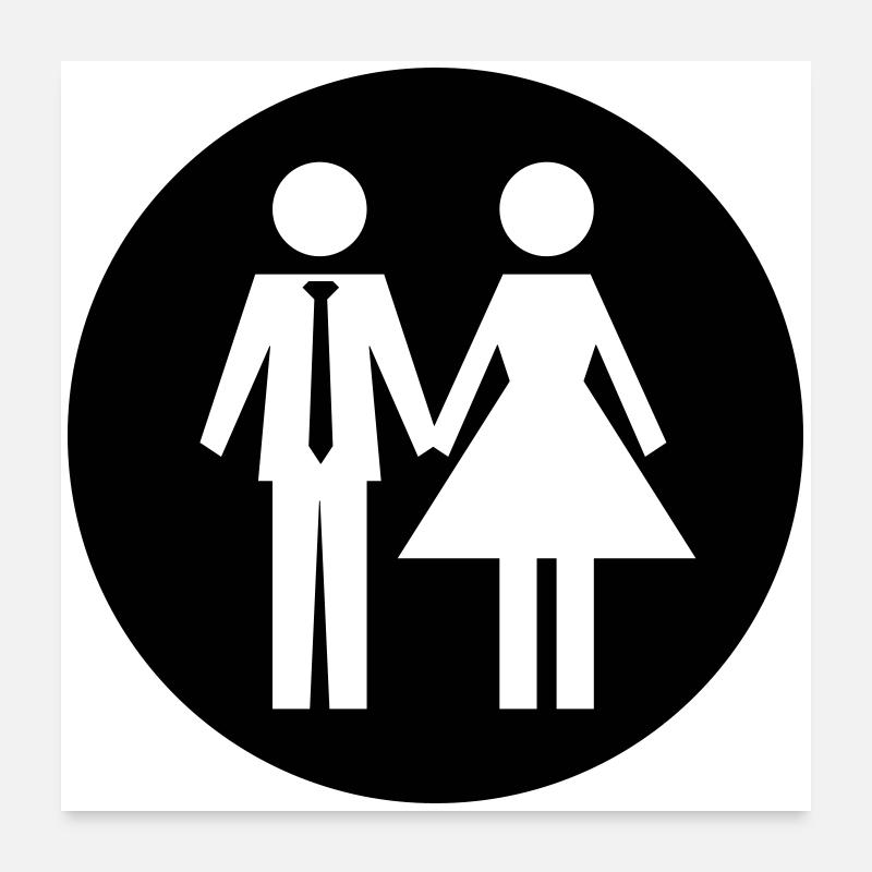 Paar Ehe Couple Poster 60x60 cm